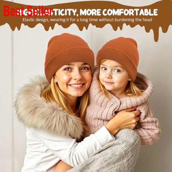 Double Layer Merino Wool Beanie Unisex Winter Hat Cuffed Toque Classic